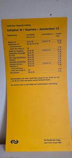 NS Trein Vertrektijdenkaart Den Haag HS 1997, Ophalen of Verzenden, Gebruikt, Trein, Kaart of Prent
