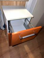 Badkamerkastje - Oranje/Wit, Huis en Inrichting, Badkamer | Badkamermeubels, Ophalen, (Half)hoge kast, Minder dan 50 cm, Zo goed als nieuw