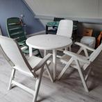 Kunststof Tuinset - Tafel en 4 Stoelen, Tuin en Terras, Ophalen, 4 zitplaatsen, Kunststof, Gebruikt