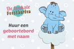 Geboortebord Lolifant, geboorteborden huren jongen of meisje, Ophalen, Zo goed als nieuw, Geboortebord
