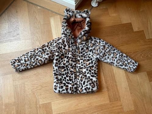 Bontjas panterprint 68 74 luipaardprint oortjes capuchon, Kinderen en Baby's, Babykleding | Maat 68, Nieuw, Jongetje of Meisje