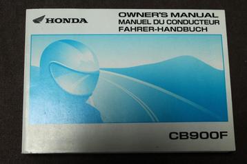 Honda CB900F 2001 motorcycle owner's manual CB 900 F beschikbaar voor biedingen