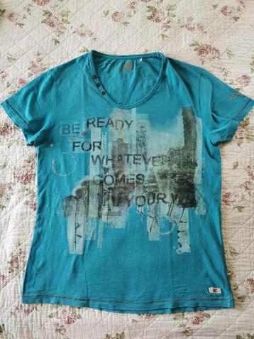 No Excess turquoise T-shirt met opdruk en korte mouwen.  beschikbaar voor biedingen
