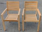 Teak Stapelbare Tuinstoel 4 stuks, Ophalen, Nieuw, Teakhout, Stapelbaar