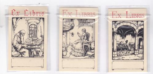 3 st. Ex Libris Anton Pieck-nieuw niet gebruikt-, Verzamelen, Foto's en Prenten, Nieuw, Prent, Overige onderwerpen, 1960 tot 1980