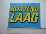 sticker Blijvend laag supermarkt vintage groot formaat winke, Verzamelen, Stickers, Overige typen, Zo goed als nieuw, Verzenden