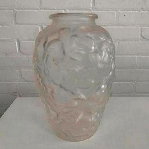 Vaas Boho Tsjechische Libochovice Art Deco Glazen Vaas met, Antiek en Kunst, Antiek | Glas en Kristal, Ophalen of Verzenden