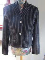 D1888 Pulls mt 36 jasje zwart wit krijtstreepje, Pulls, Verzenden, Zwart, Zo goed als nieuw