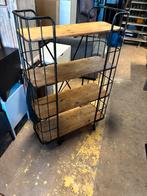 Stellingkast op wielen/wanddecoratie - 100x40x150H, 1025xe, Ophalen of Verzenden, Zo goed als nieuw, Re