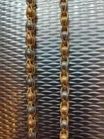 Te koop 70 cm lange nieuwe double goud kleur hals ketting, Ophalen of Verzenden, Nieuw, Goud, Overige materialen