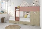 Fratello stapelbed met kast en lades - 90x190 - Witgrenen/ou