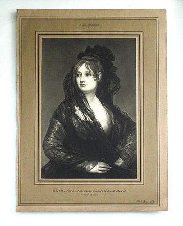 Origineel Litho Dona Isabel Corbo De Porcel GOYA London 1928 beschikbaar voor biedingen