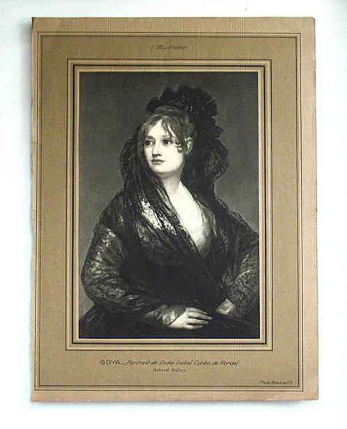 Origineel Litho Dona Isabel Corbo De Porcel GOYA London 1928, Antiek en Kunst, Kunst | Litho's en Zeefdrukken, Ophalen of Verzenden