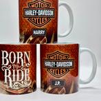 Harley Davidson mok met naam, Keramiek, Nieuw, Ophalen of Verzenden, Overige stijlen