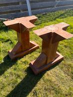 2 degelijke douglas houten tafel poten, Ophalen, Zo goed als nieuw
