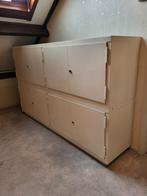 3 Zware stalen kasten, ieder br=190 cm, d= 43 cm, h=55 cm, Ophalen, Gebruikt, 150 tot 200 cm, Met slot