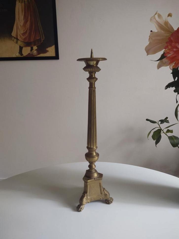 Grote kerkkandelaar | kandelaar voor stompkaars, Huis en Inrichting, Woonaccessoires | Kandelaars en Kaarsen, Gebruikt, Kandelaar