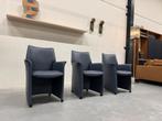 3 Nieuw Leolux Tamarinde Eetkamerstoel Senso Tempest Stoel, Huis en Inrichting, Stoelen, Leolux, Drie, Blauw, Nieuw