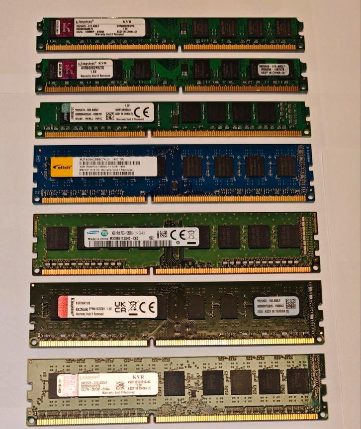 Desktop RAM geheugens DDR2, DDR3, DDR4, Computers en Software, RAM geheugen, Zo goed als nieuw, Desktop, DDR3, Ophalen of Verzenden