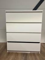 MALM Ladekast met 4 lades, wit, 80x100 cm, Ophalen, Gebruikt, 50 tot 100 cm, 3 of 4 laden