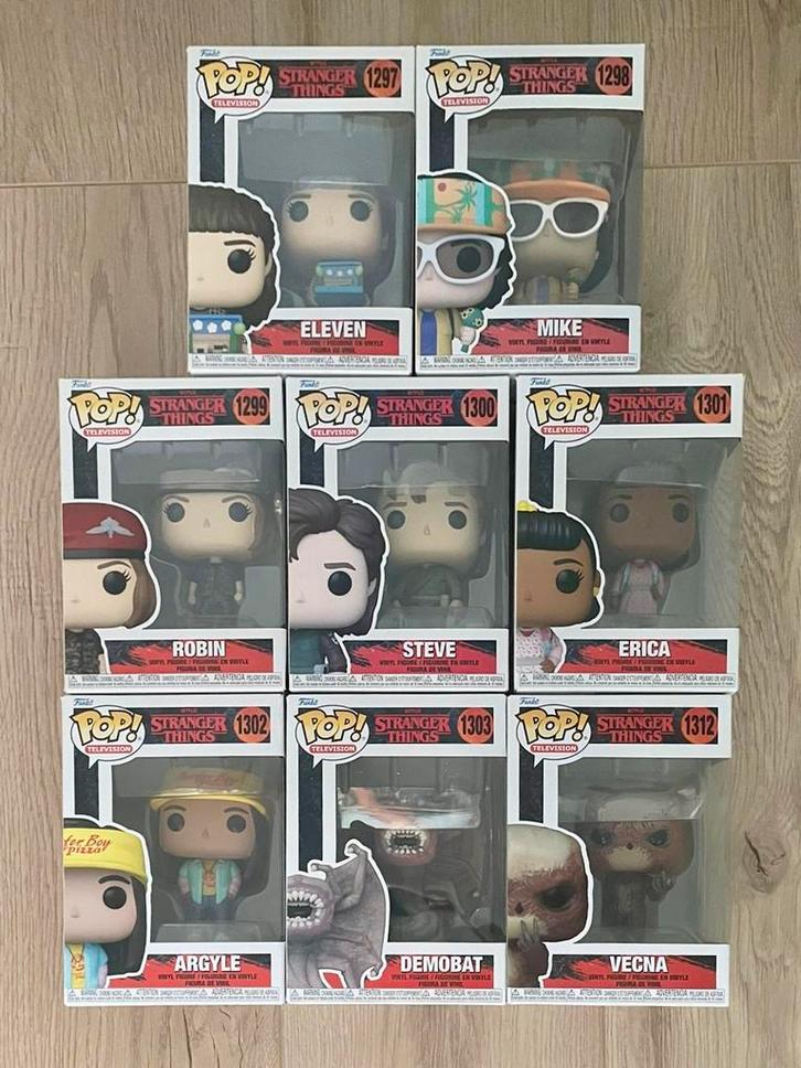 Stranger Things Funko Pop nr 1297-1301, Verzamelen, Poppetjes en Figuurtjes, Zo goed als nieuw, Ophalen of Verzenden