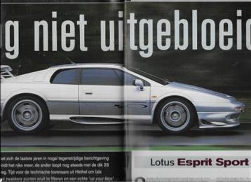 Reportage Lotus Esprit Sport 350, Autovisie 1999. beschikbaar voor biedingen