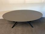 Ovale eettafel HPL antraciet 220x100, 100 tot 150 cm, 200 cm of meer, Ophalen of Verzenden, Zo goed als nieuw