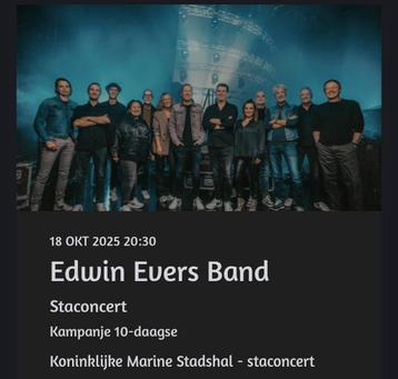 2 kaartjes voor de Edwin Evers band in de Kampanje  beschikbaar voor biedingen