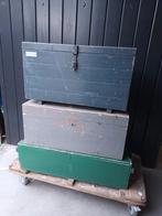 Mooie oude houten kisten kist hout speelgoedkist dekenkist, Ophalen, Minder dan 50 cm, Gebruikt, 50 tot 100 cm