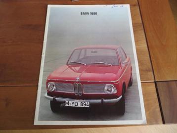 Groot formaat folder BMW 1600 1968 beschikbaar voor biedingen