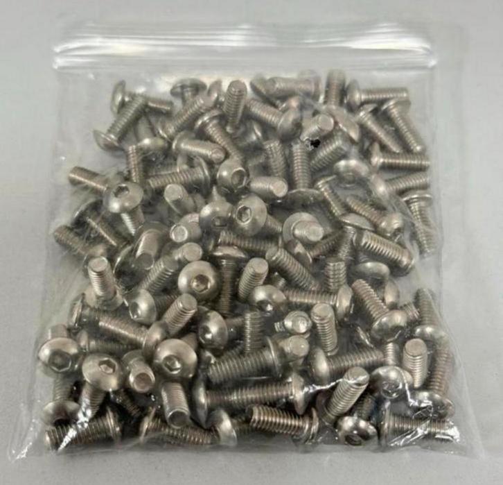 100 stuks M4 10mm inbus-bouten inbusbouten rvs schroeven, Doe-het-zelf en Verbouw, IJzerwaren en Bevestigingsmiddelen, Nieuw, Bouten of Moeren