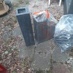 3x antraciet palen voor waterpartij met 1 grote pomp., Ophalen, Zo goed als nieuw, Beton, Klinkers