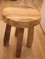 Teak houten kruk, Huis en Inrichting, Krukjes, Ophalen, Nieuw, Hout