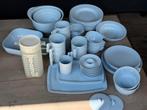 Vintage blauw mepal servies jaren 50/60/70, Ophalen