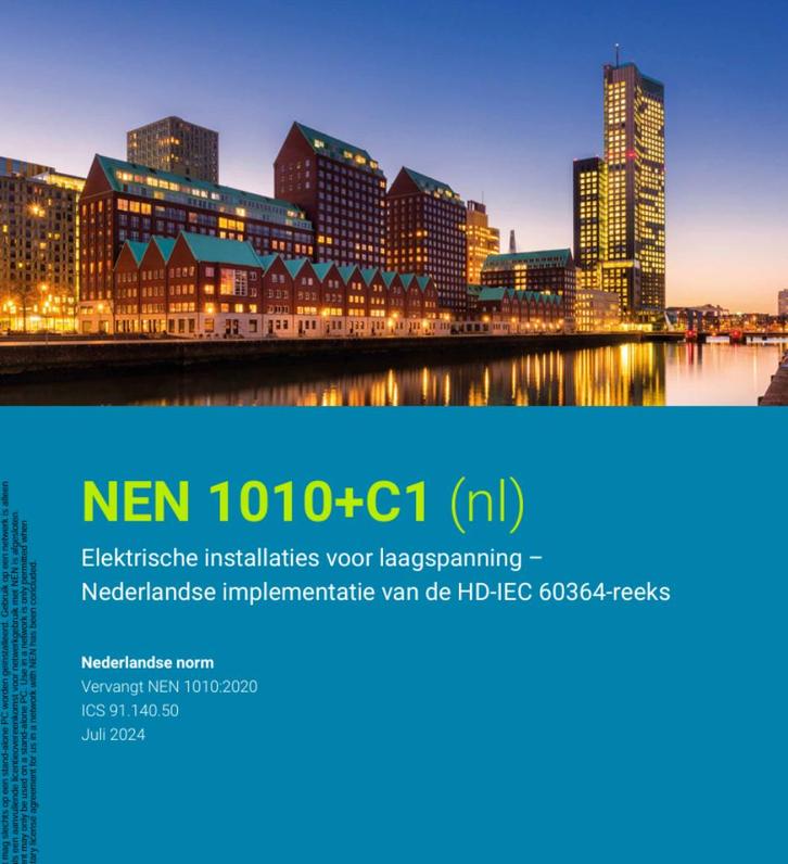 NEN 1010 : 2020 + C1 : 2024 nl, Boeken, Techniek, Nieuw, Elektrotechniek, Ophalen of Verzenden