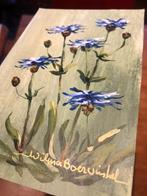 Klassiek Korenbloem Schilderij in Lijstje - Gesigneerd Art, Ophalen of Verzenden