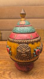 Tibetaanse schatvaas koper/edelstenen, Ophalen of Verzenden