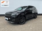 Jeep Compass 4xe 240 Plug-in Hybrid S l LEDER l FULL BLACK!, Auto's, Jeep, Automaat, Zwart, 4 cilinders, Adaptive Cruise Control
