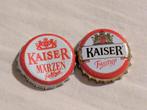Kaiser Bierdoppen - 2 stuks, Verzamelen, Ophalen of Verzenden, Gebruikt, Flesje(s), Overige merken