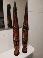 2 oude handgesneden beelden Batak Toba Samosir, Antiek en Kunst, Ophalen of Verzenden
