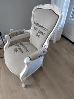 Brocante opnieuw beklede stoel, Antiek en Kunst, Antiek | Meubels | Stoelen en Banken, Ophalen