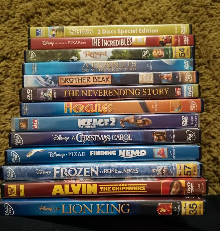 Film collectie 13 Disney/kinder dvds, Cd's en Dvd's, Dvd's | Tekenfilms en Animatie, Zo goed als nieuw, Amerikaans, Alle leeftijden