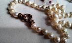 Ketting Barok Zeezoutwater Parels 1cm Geknoopt, Ophalen of Verzenden, Nieuw, Wit, Steen of Mineraal