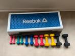 Reebok step + halters/dumbells 0.5-5kg, Sport en Fitness, Fitnessmaterialen, Ophalen, Zo goed als nieuw