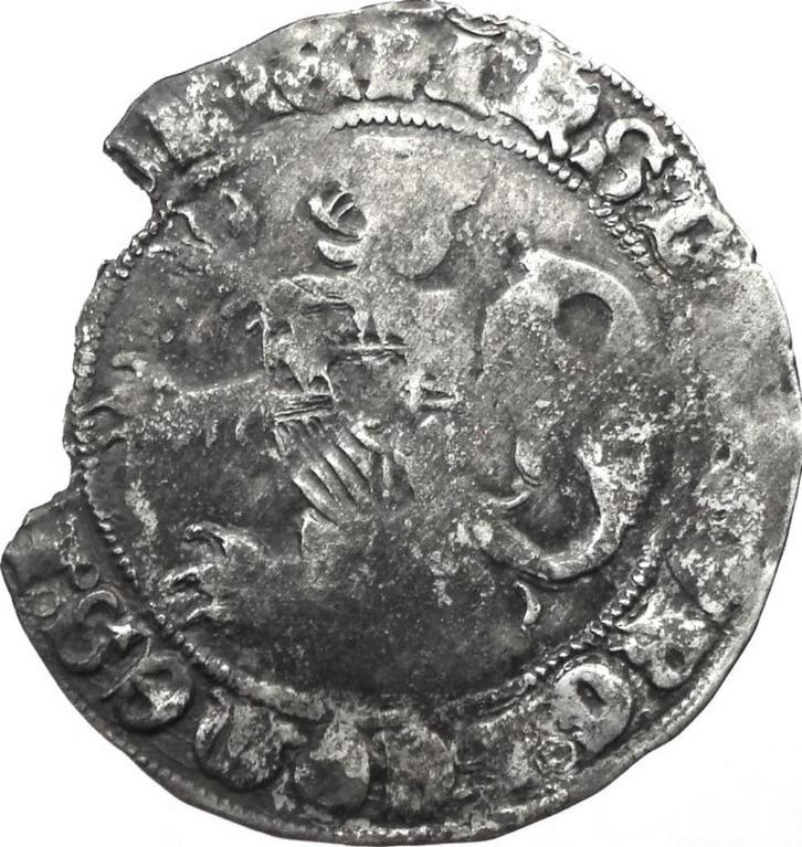 Graafschap Vlaanderen kromstaart z.j. (1419-1476, zilver), Postzegels en Munten, Munten | Nederland, Losse munt, Overige waardes
