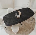 Eettafel Silvi Deens ovaal, Mangohout, kleur Zwart, Ophalen of Verzenden, Zo goed als nieuw