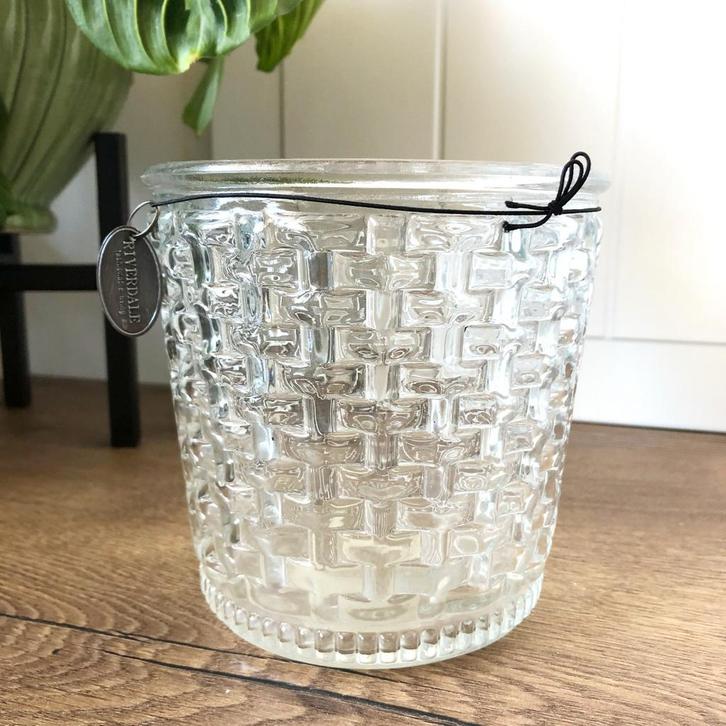 Riverdale Glazen Bloempot / Windlicht, Huis en Inrichting, Woonaccessoires | Kandelaars en Kaarsen, Zo goed als nieuw, Kandelaar