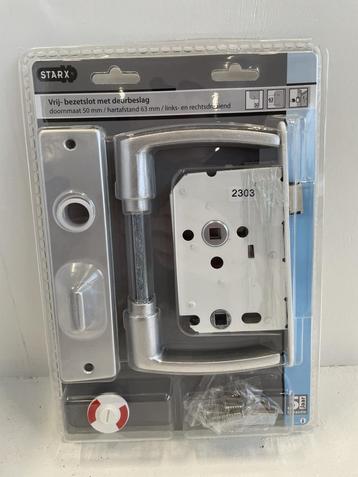 2x : Starx 87.600.04 Wc-slot met beslag - Wit/Aluminium beschikbaar voor biedingen