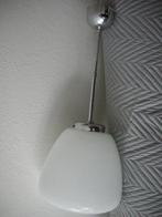 Lamp glas schoollamp chroom Gispen art deco - zgan, Huis en Inrichting, Lampen | Hanglampen, Ophalen, Adrt deco Gispen, Minder dan 50 cm