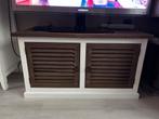 Klein tv meubeltje met louvre deurtjes, Ophalen, Gebruikt, Louvre, 50 tot 100 cm